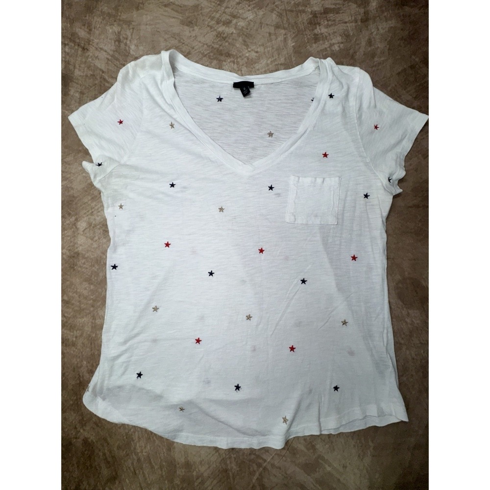 Torrid classic Fit embroidered stars chest pocket t-shirt women's size 0*